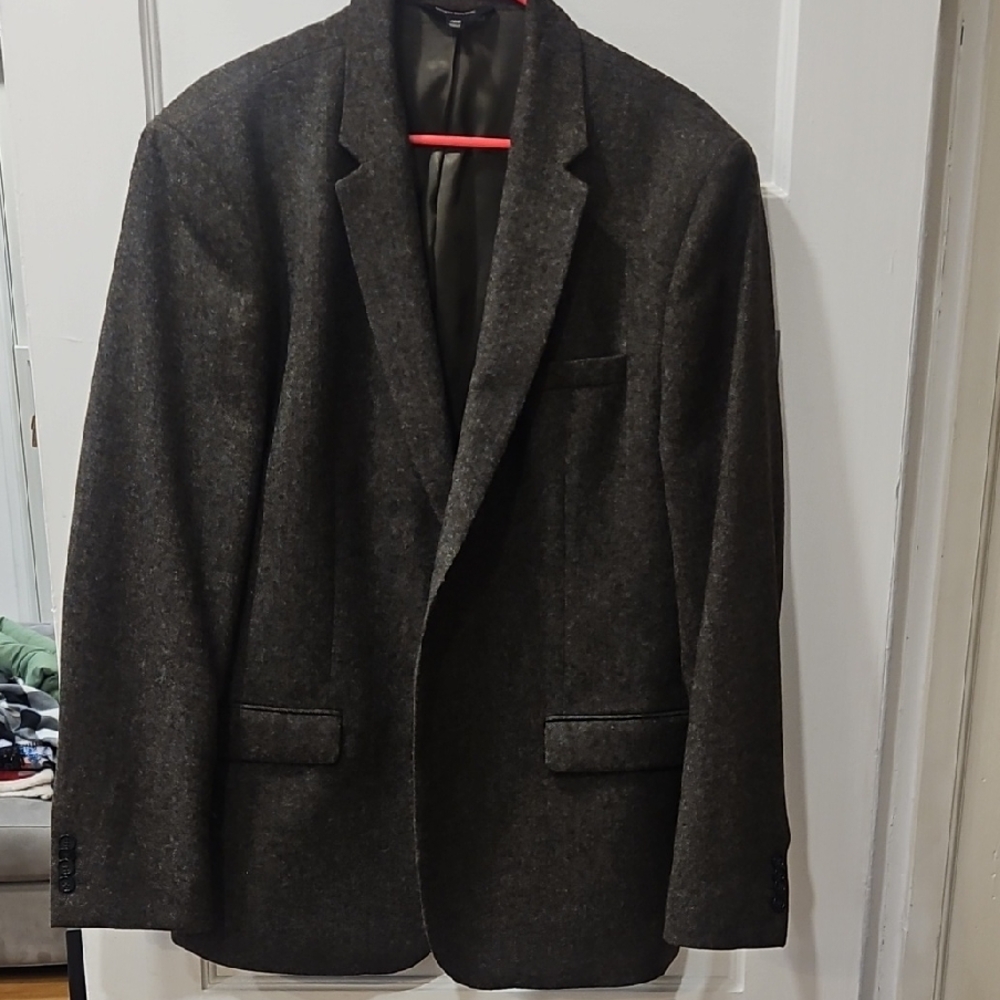 Banana Republic Gray Sport Coat with Structured Shoulders